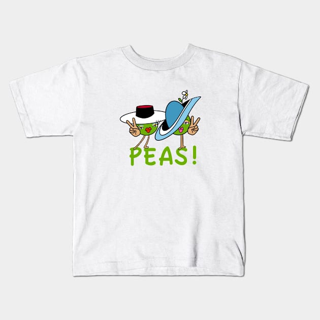 Peas! Kids T-Shirt by AdrianaStore